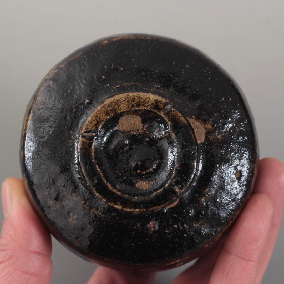 bluesky 黒楽 筒茶碗 茶道具 古道具 アンティーク