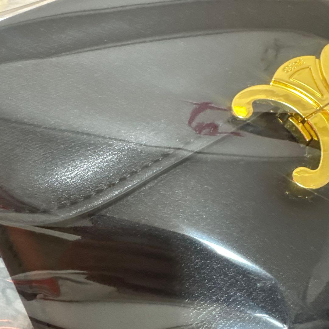 CELINEロゴブラックショルダーバッグ