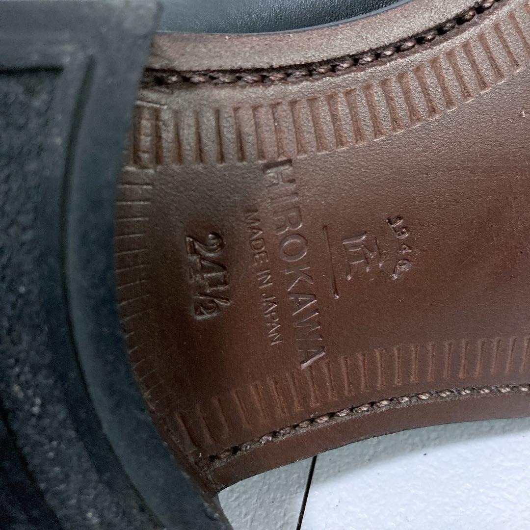 美品 スコッチグレイン ビジネスシューズ 匠 ストレート 本革 黒 24.5