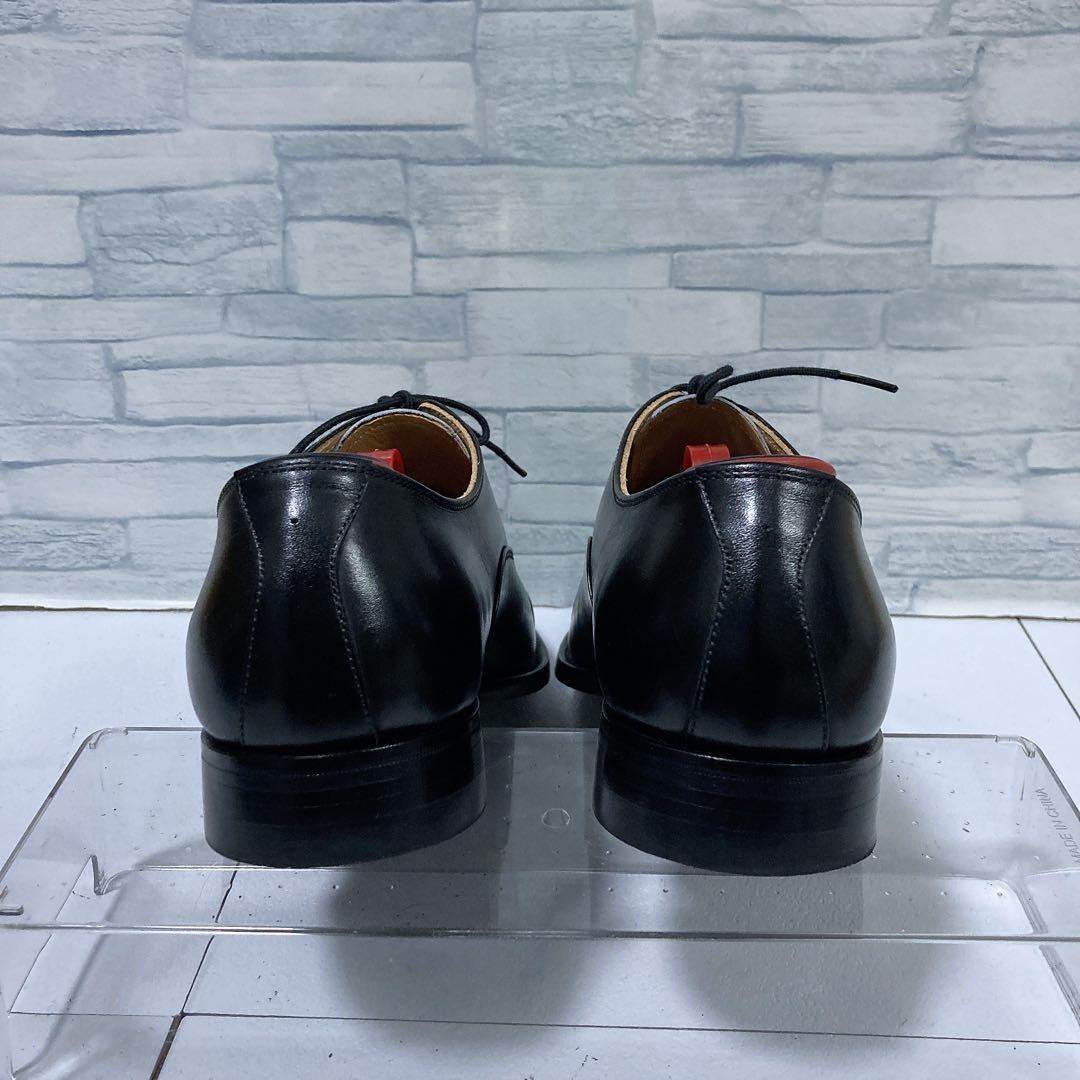 美品 スコッチグレイン ビジネスシューズ 匠 ストレート 本革 黒 24.5