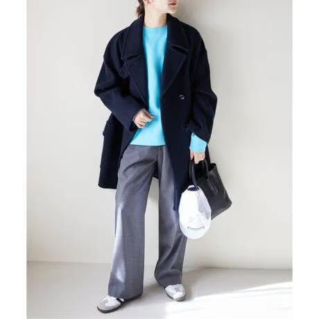 SLOBE IENA メルトンビッグPコート ウール スタンドカラー 36