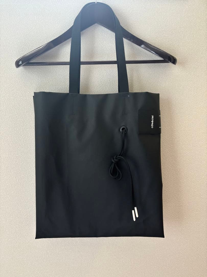 côte&ciel Todd Obsidian ブラックトートバッグ