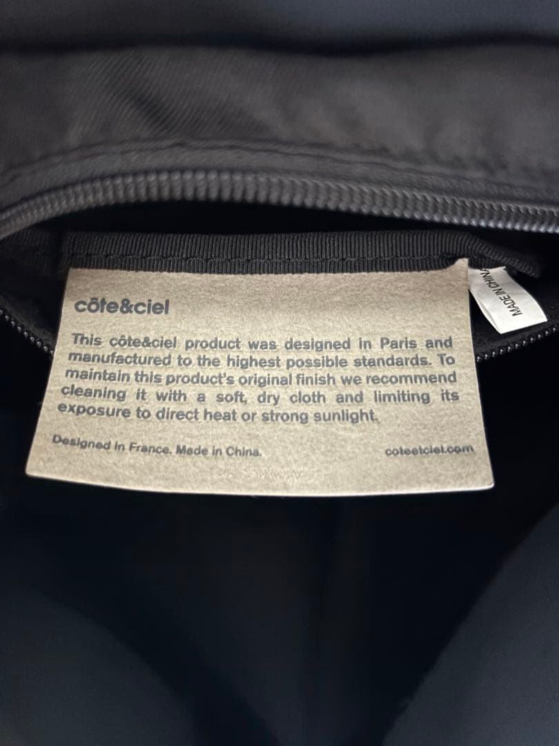 côte&ciel Todd Obsidian ブラックトートバッグ