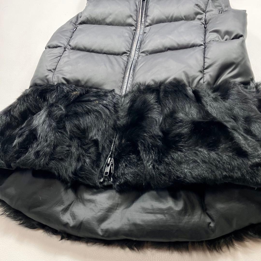 ダイアグラム　ダウンベスト　フード　ラムファー　異素材ドッキング　S