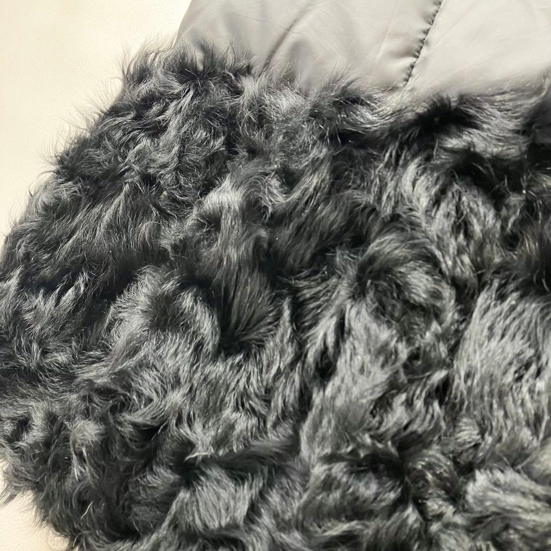 ダイアグラム　ダウンベスト　フード　ラムファー　異素材ドッキング　S