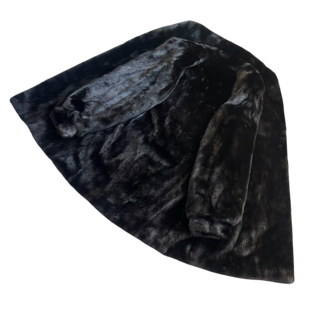 着丈80cm サガミンク ブラックミンク ミンクファー 毛並み◎ なめし柔らか