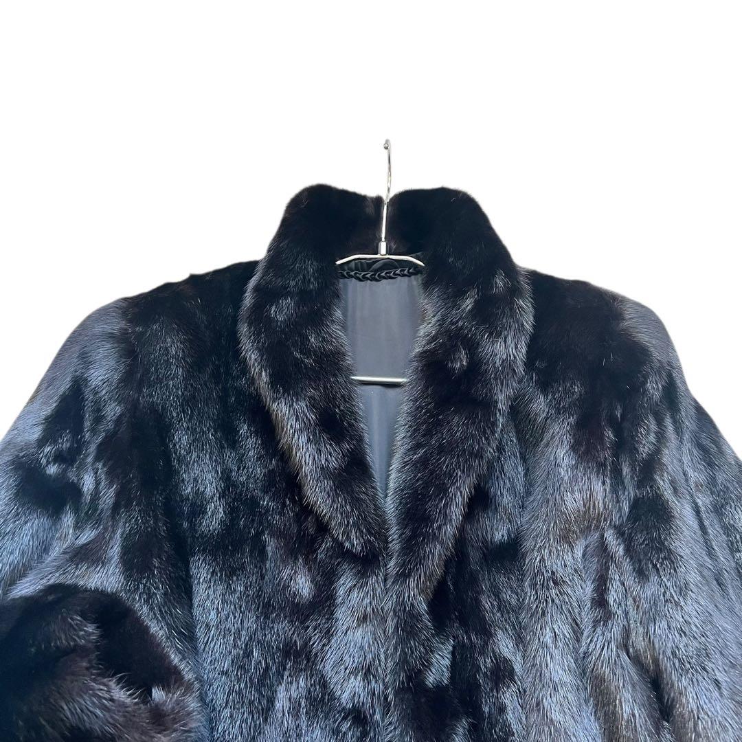 着丈80cm サガミンク ブラックミンク ミンクファー 毛並み◎ なめし柔らか