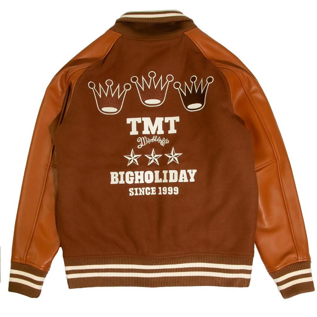 TMT×Marblesコラボ　Varsity Jacket BROWN L