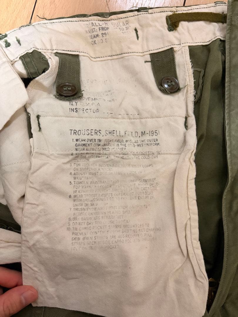 米軍 M-51 フィールドカーゴパンツ 実物 M1951 ALL REGULAR