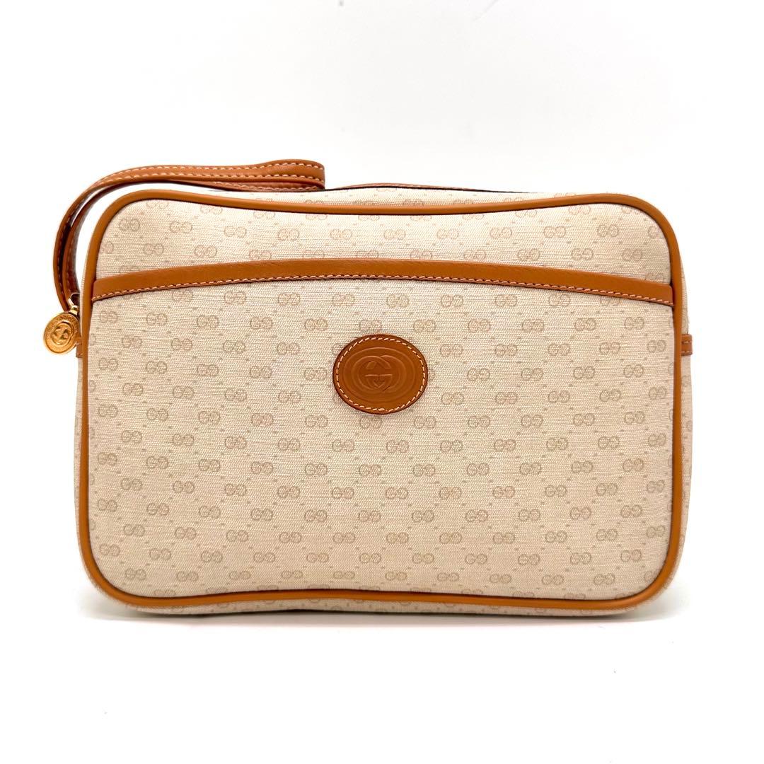 【極美品】GUCCIクラッチバッグ ggスプリーム インターロッキング ベージュ