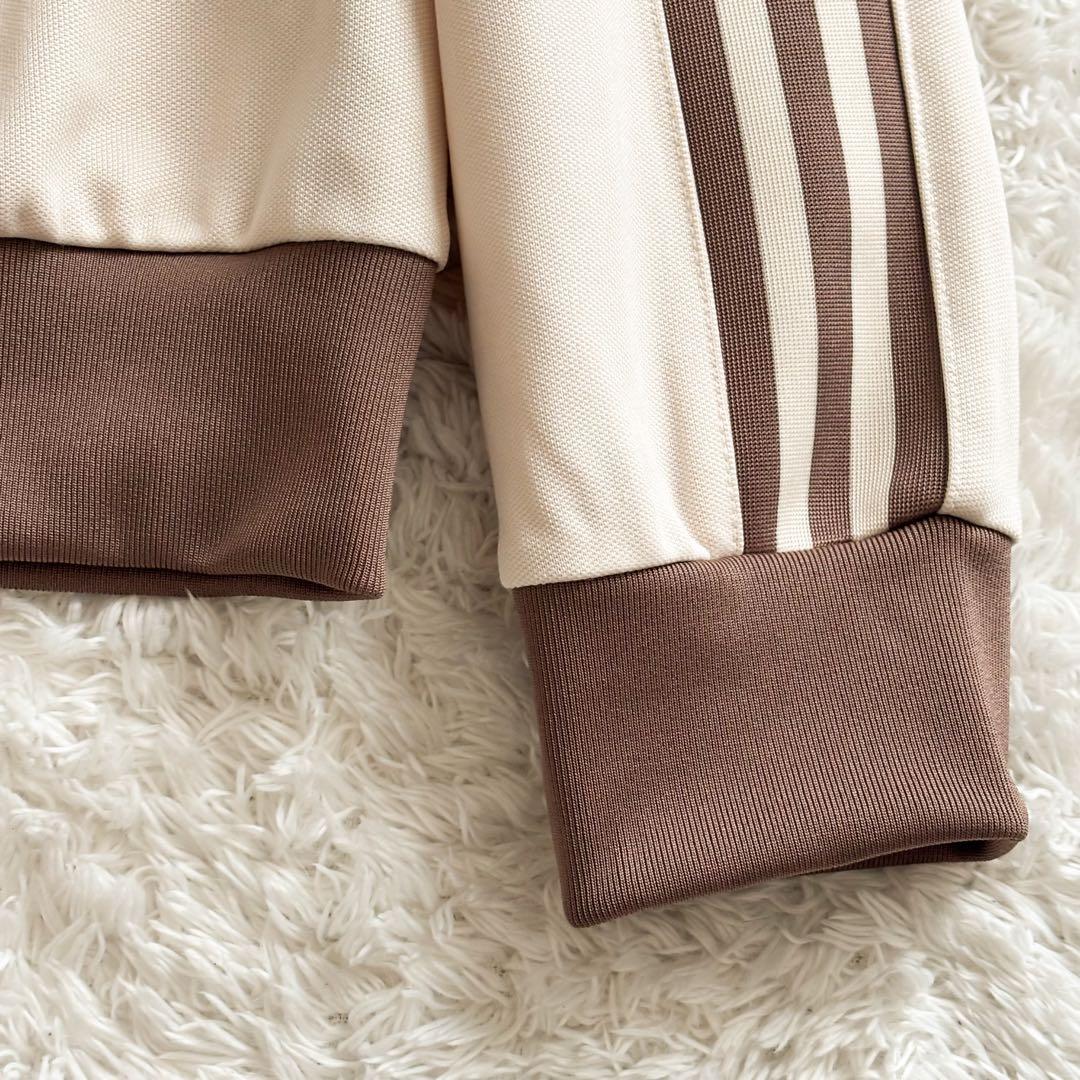 美品✨adidas クラシック　トラックジャケット　好配色　ブラウン　ベージュ