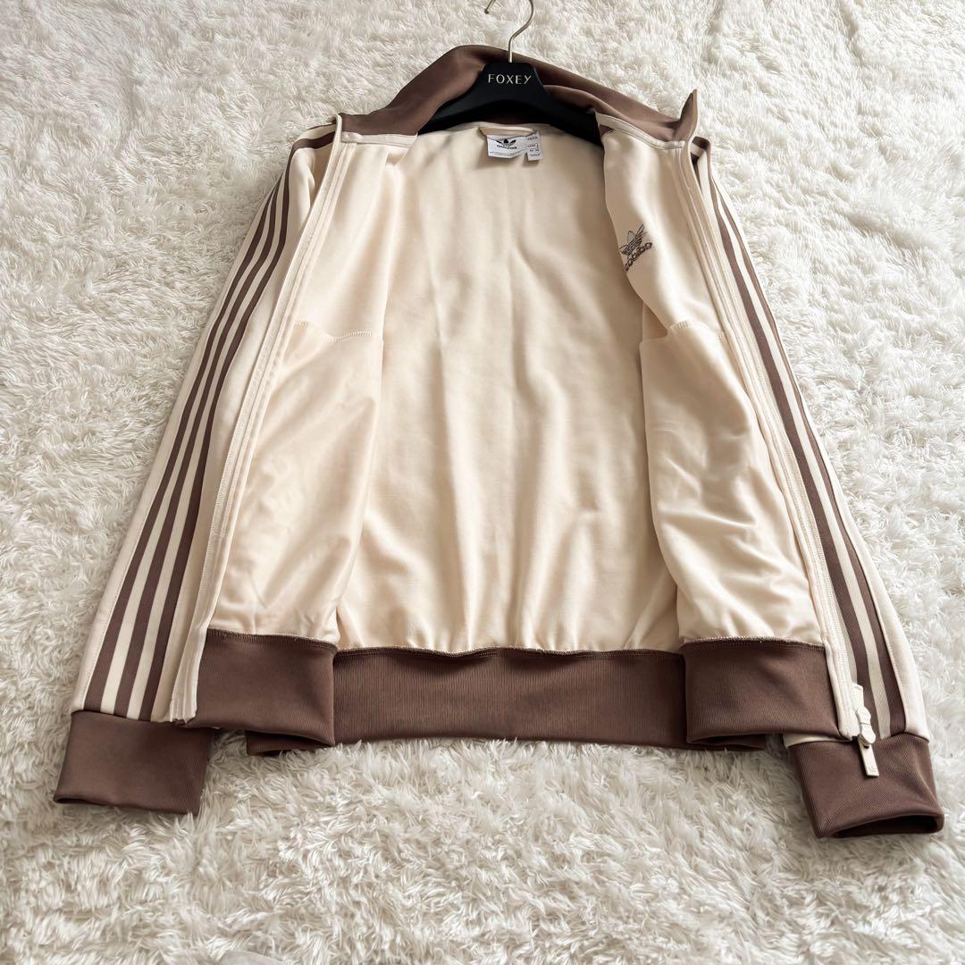 美品✨adidas クラシック　トラックジャケット　好配色　ブラウン　ベージュ