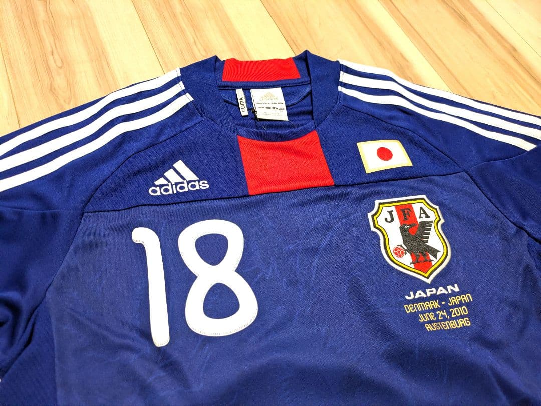 希少タグ付 2010南アフリカW杯 サッカー日本代表 デンマーク戦限定 ♯18
