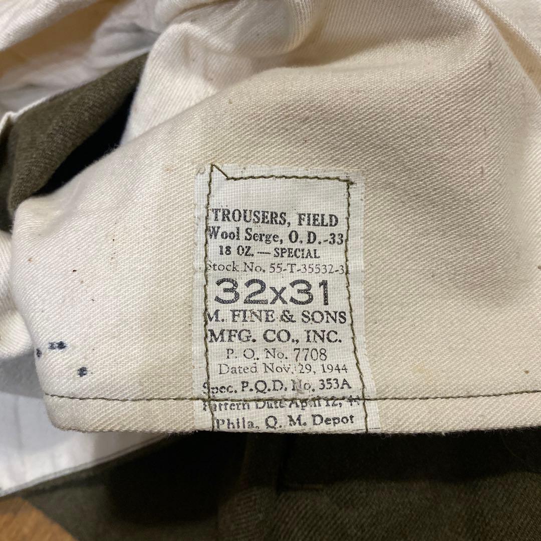 e*n様 40sM-44wooltrousersウールスラックス US ARMY