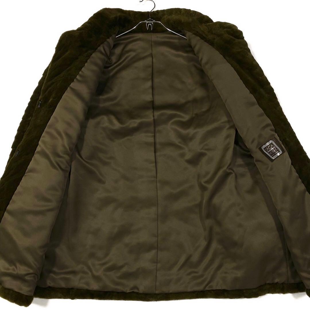 美品 SAGA MINK シェアードミンクミンクファーコート サイズ13号
