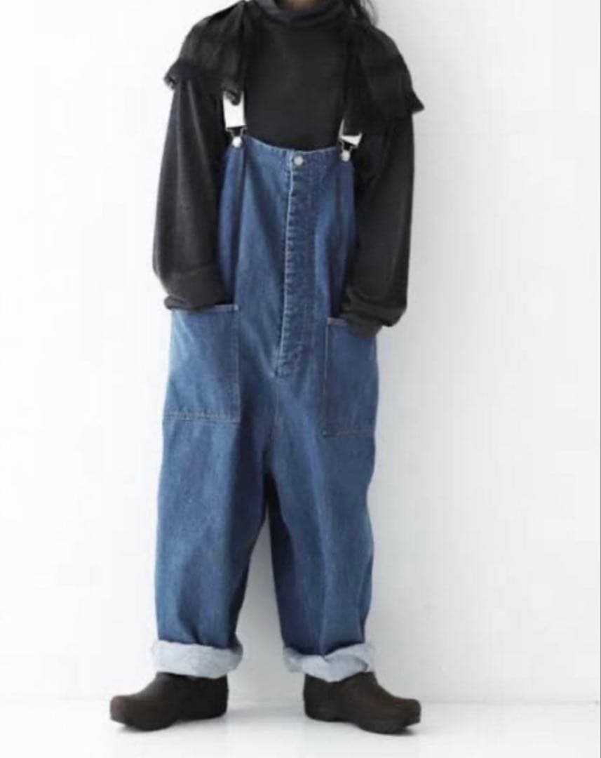 【美品】ネストローブ nestrobe デニムデッキサロペット