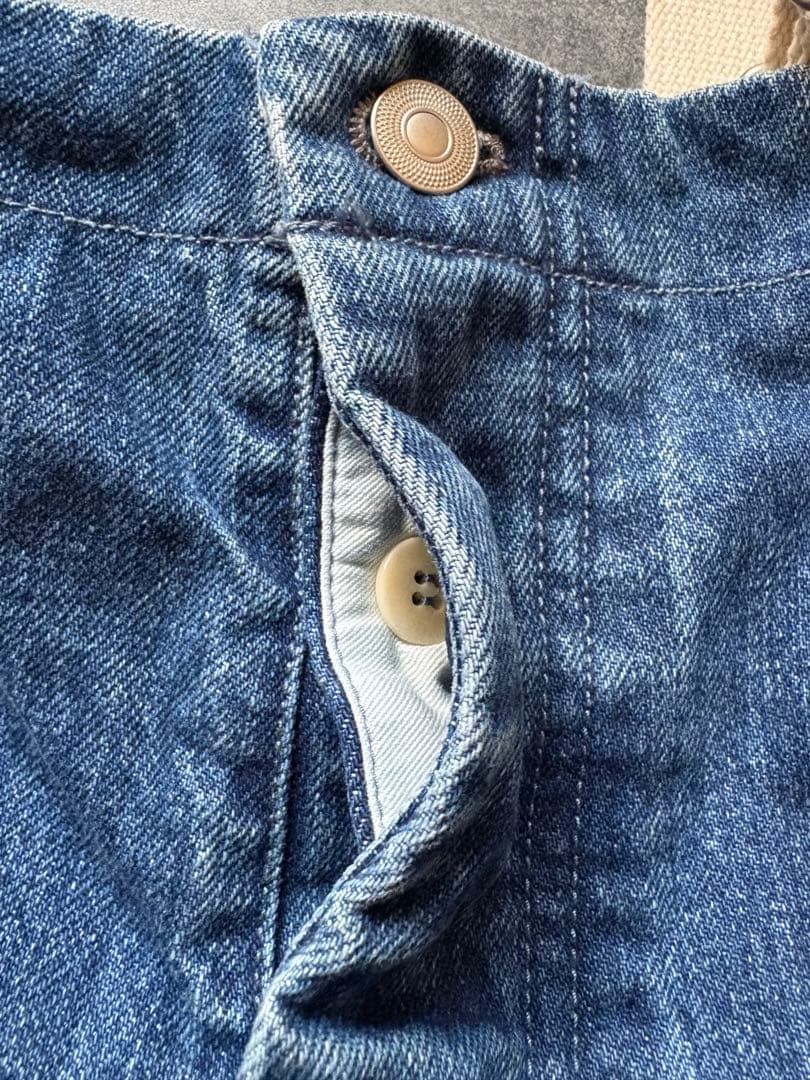 【美品】ネストローブ nestrobe デニムデッキサロペット