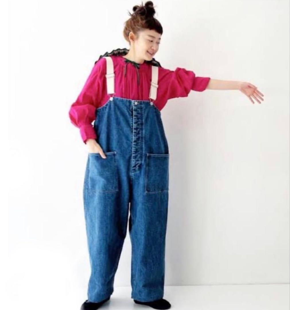 【美品】ネストローブ nestrobe デニムデッキサロペット