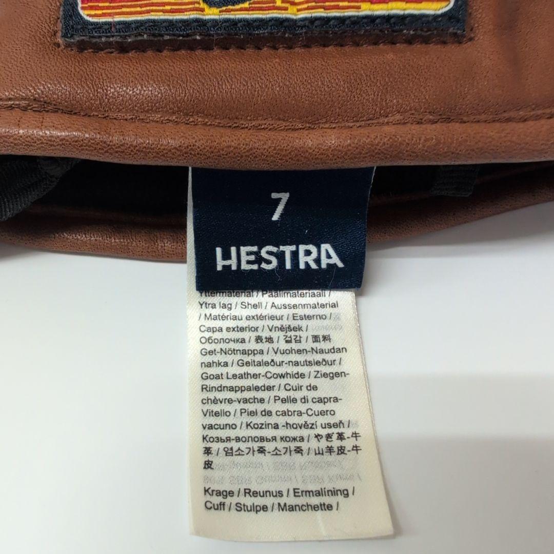 HESTRA ブラウン　ミトン グローブ サイズ7