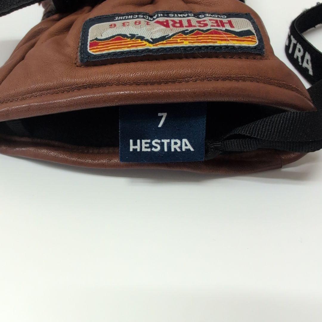 HESTRA ブラウン　ミトン グローブ サイズ7