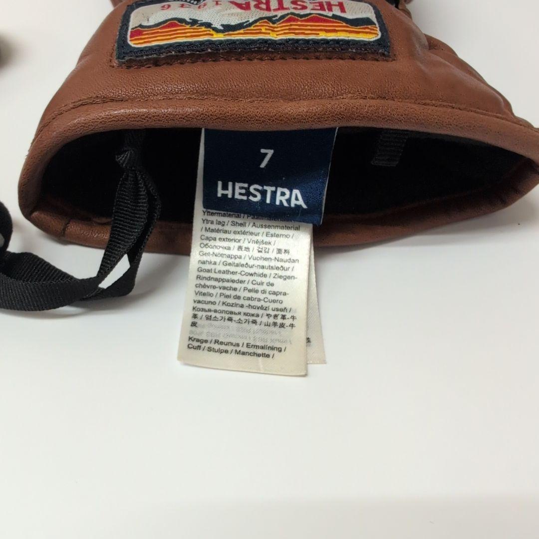 HESTRA ブラウン　ミトン グローブ サイズ7