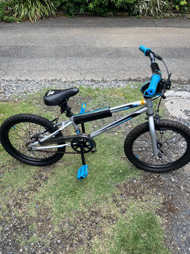 BMXバイク シルバー/ブルー 小径