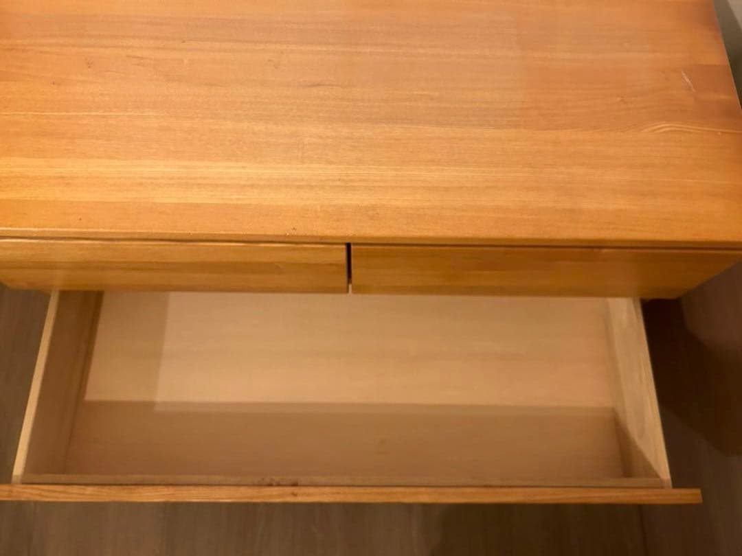【希少廃盤品】MUJI無印 オーク材 4段チェスト 脚付　幅80奥行40高さ83