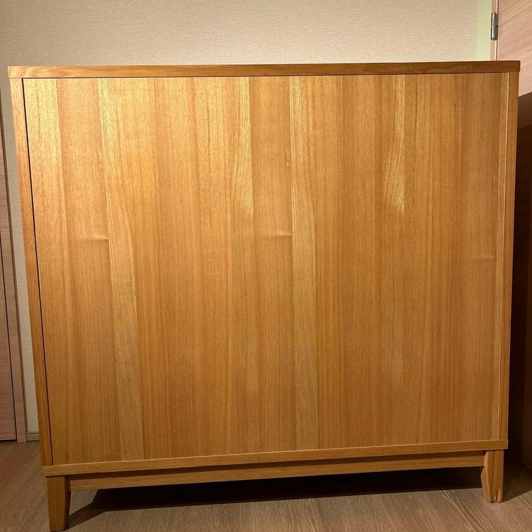 【希少廃盤品】MUJI無印 オーク材 4段チェスト 脚付　幅80奥行40高さ83
