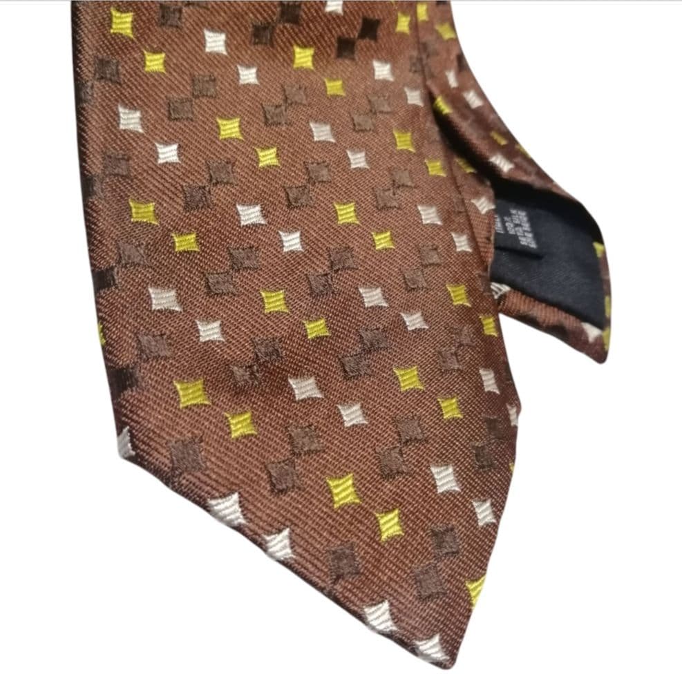 【希少】Kaga Kenji ネクタイ 新品 セブンフォールド社製 ブラウン