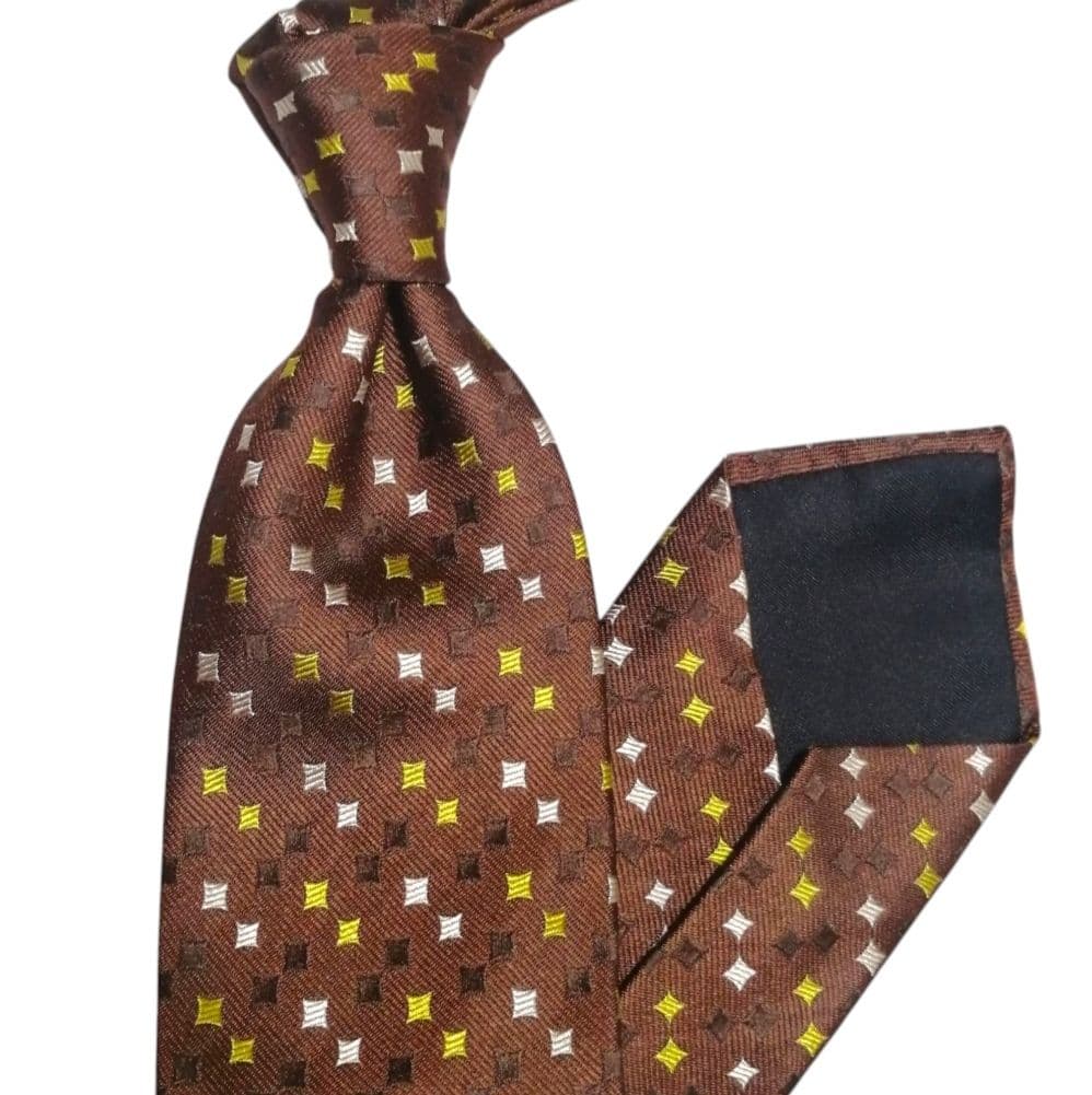 【希少】Kaga Kenji ネクタイ 新品 セブンフォールド社製 ブラウン