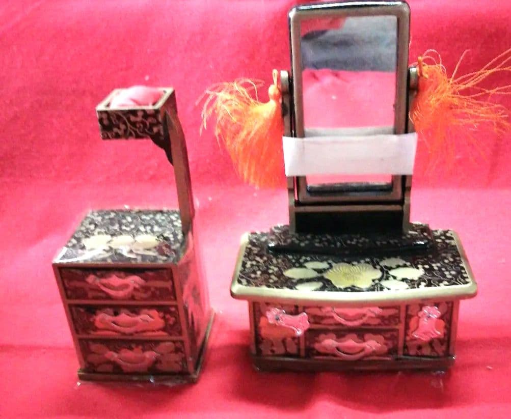 40号特選蒔絵つき雛道具箱と掛盤膳揃いセット