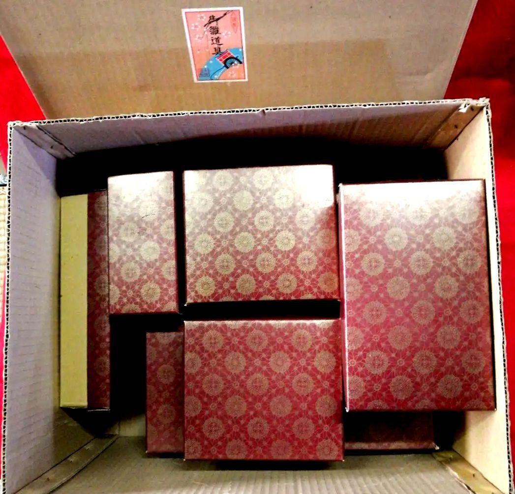 40号特選蒔絵つき雛道具箱と掛盤膳揃いセット