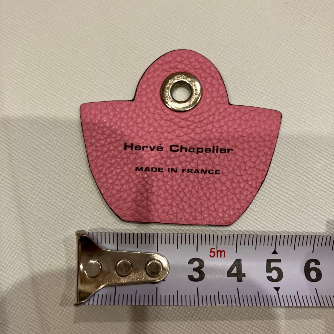 Hervé Chapelier ピンク レザー チャーム☆カメリア