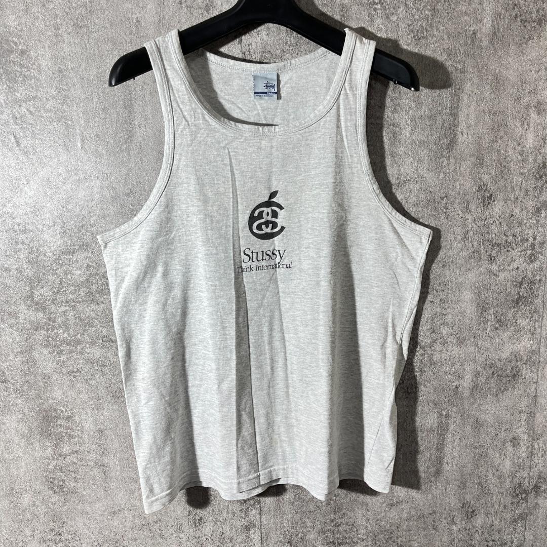 [大人気]　ステューシー　タンクトップ　90s　紺タグ　アップルサンプリング