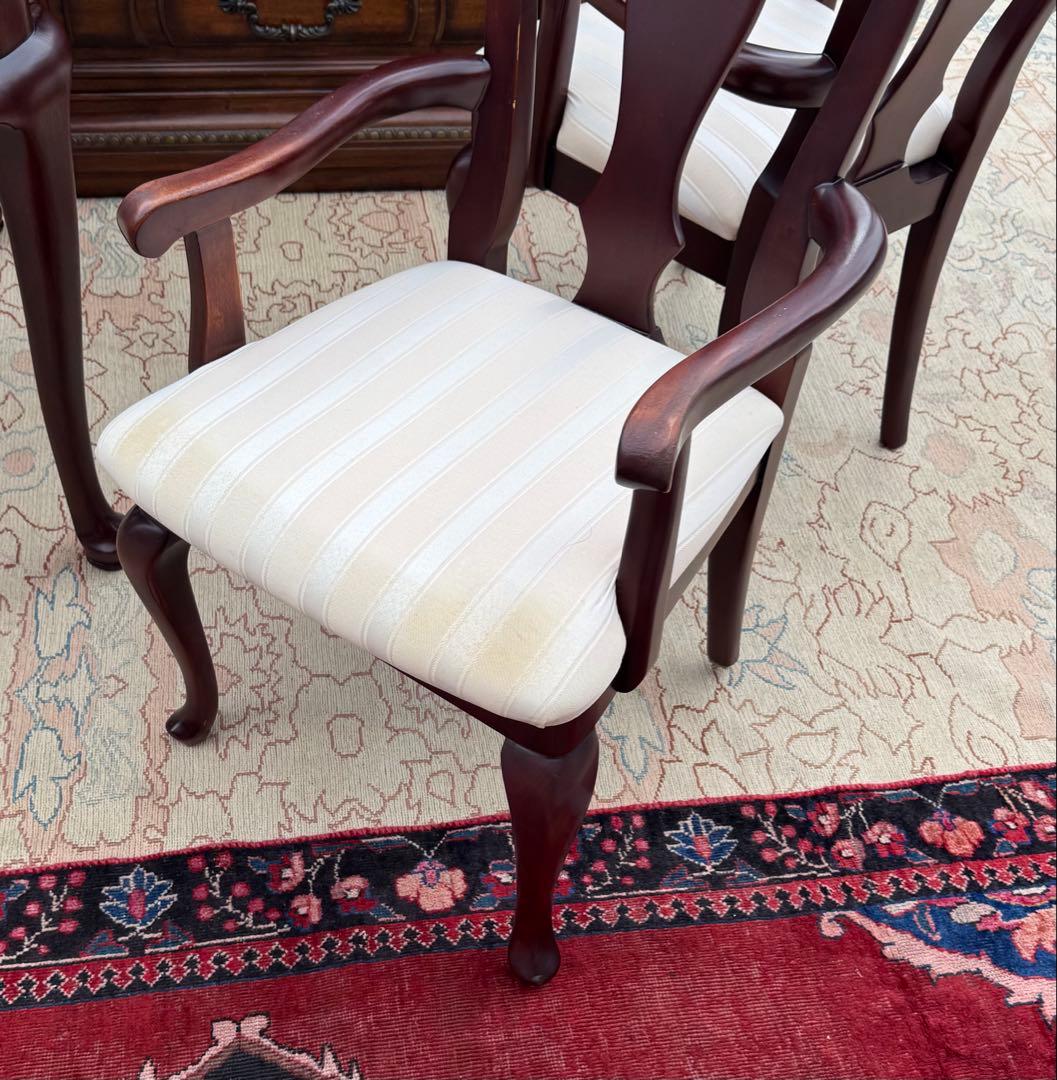 IDC大塚家具 クイーンアン様式 マホガニー ダイニングチェア1脚