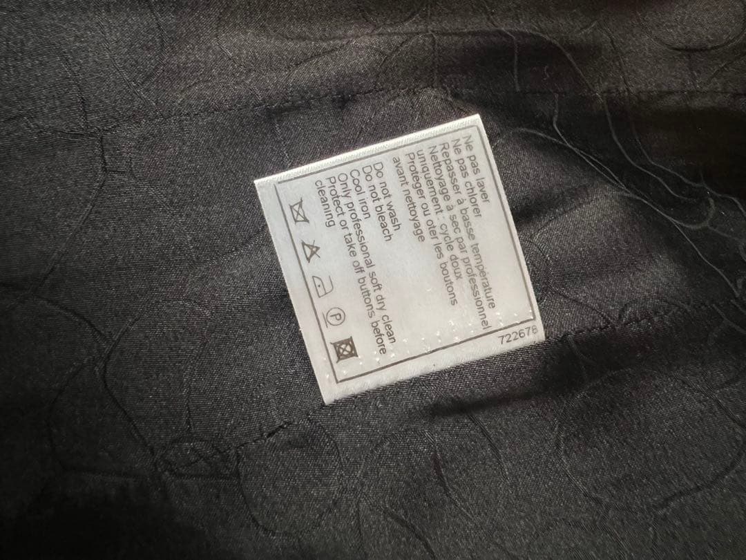 CHANEL テーラードジャケット 黒/白/ベージュ/ラメツイード　38