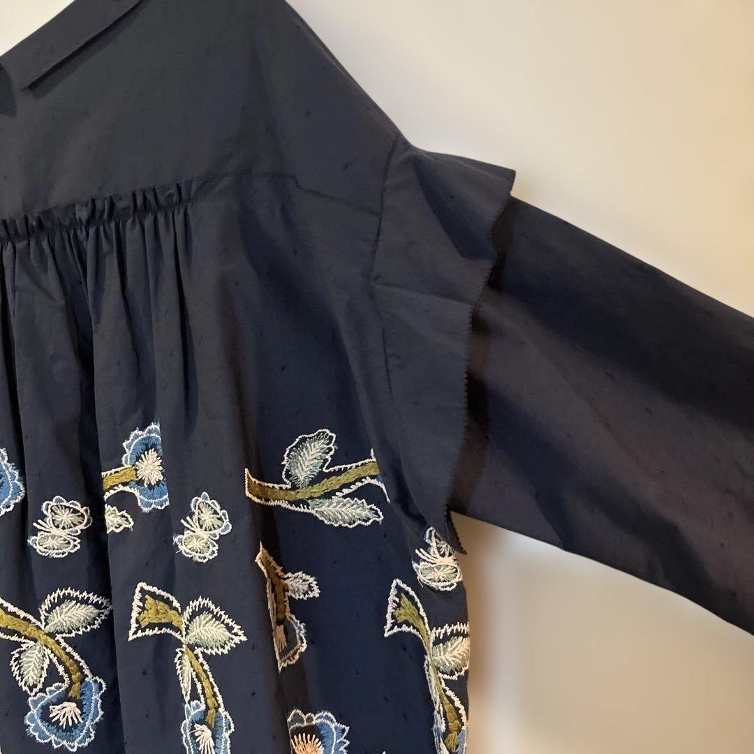 美品　ミナペルホネン yume トップス　ネイビー　38 クリーニング済み