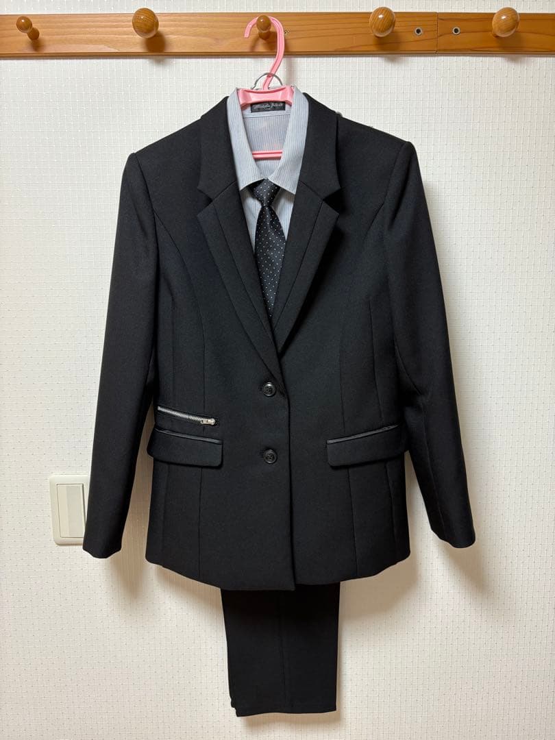 女子 ブラックパンツスーツ 165 卒業式