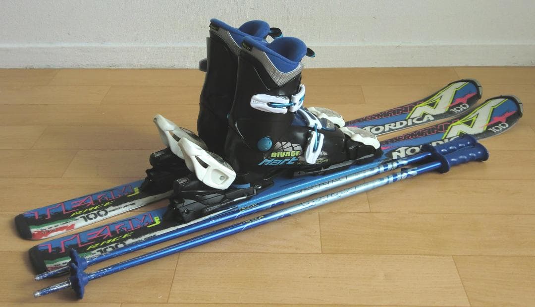 ■■11月限定■送料無料■ノルディカ■子供用スキーセット■100/20■WAX■