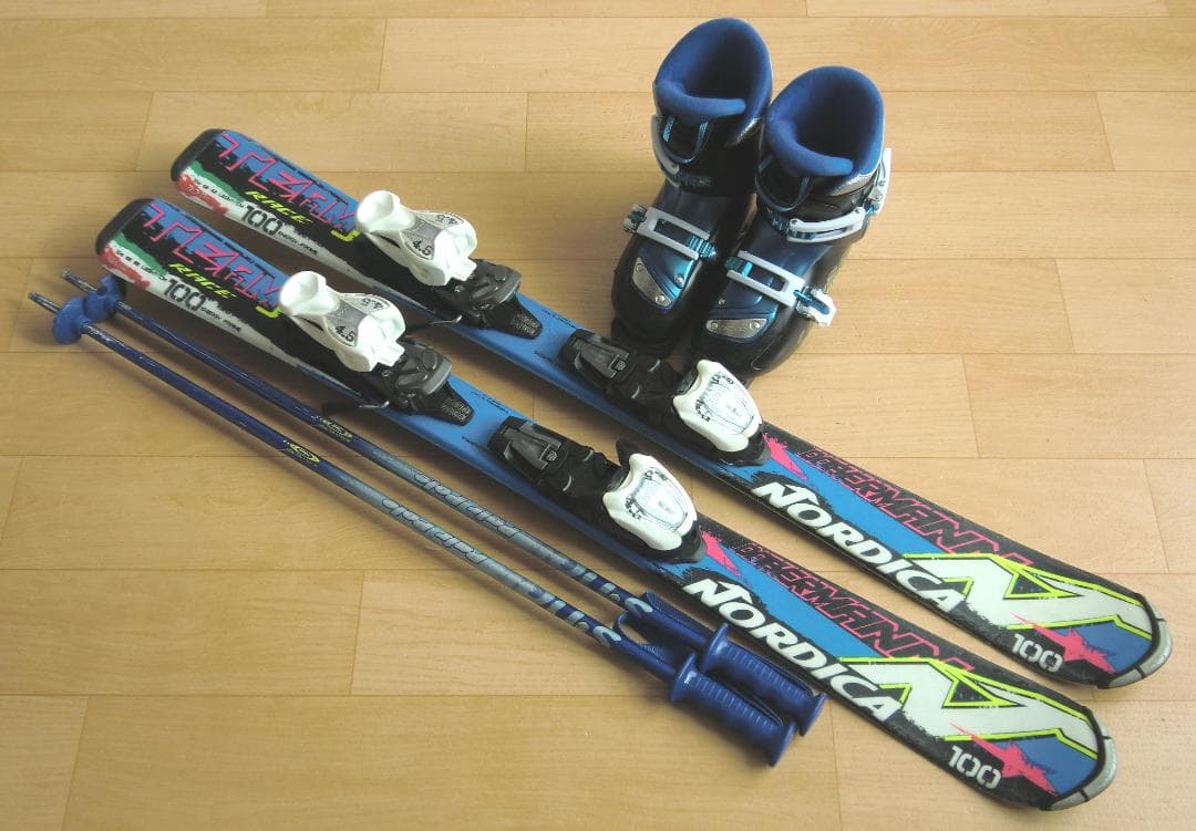 ■■11月限定■送料無料■ノルディカ■子供用スキーセット■100/20■WAX■