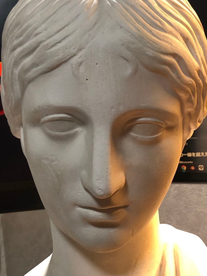 石膏像 ギリシャの少女胸像 デッサン オブジェ レンダリング資料