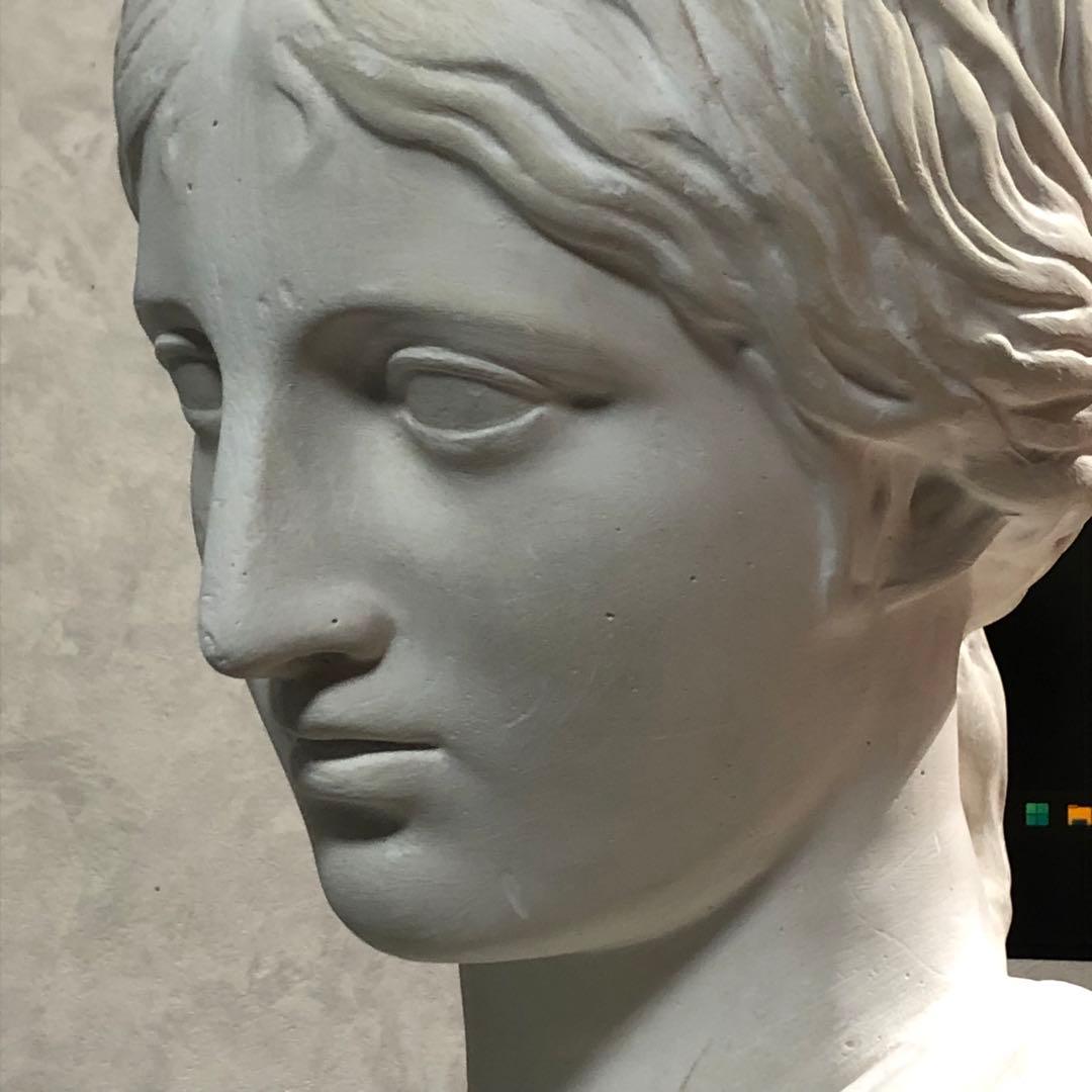 石膏像 ギリシャの少女胸像 デッサン オブジェ レンダリング資料