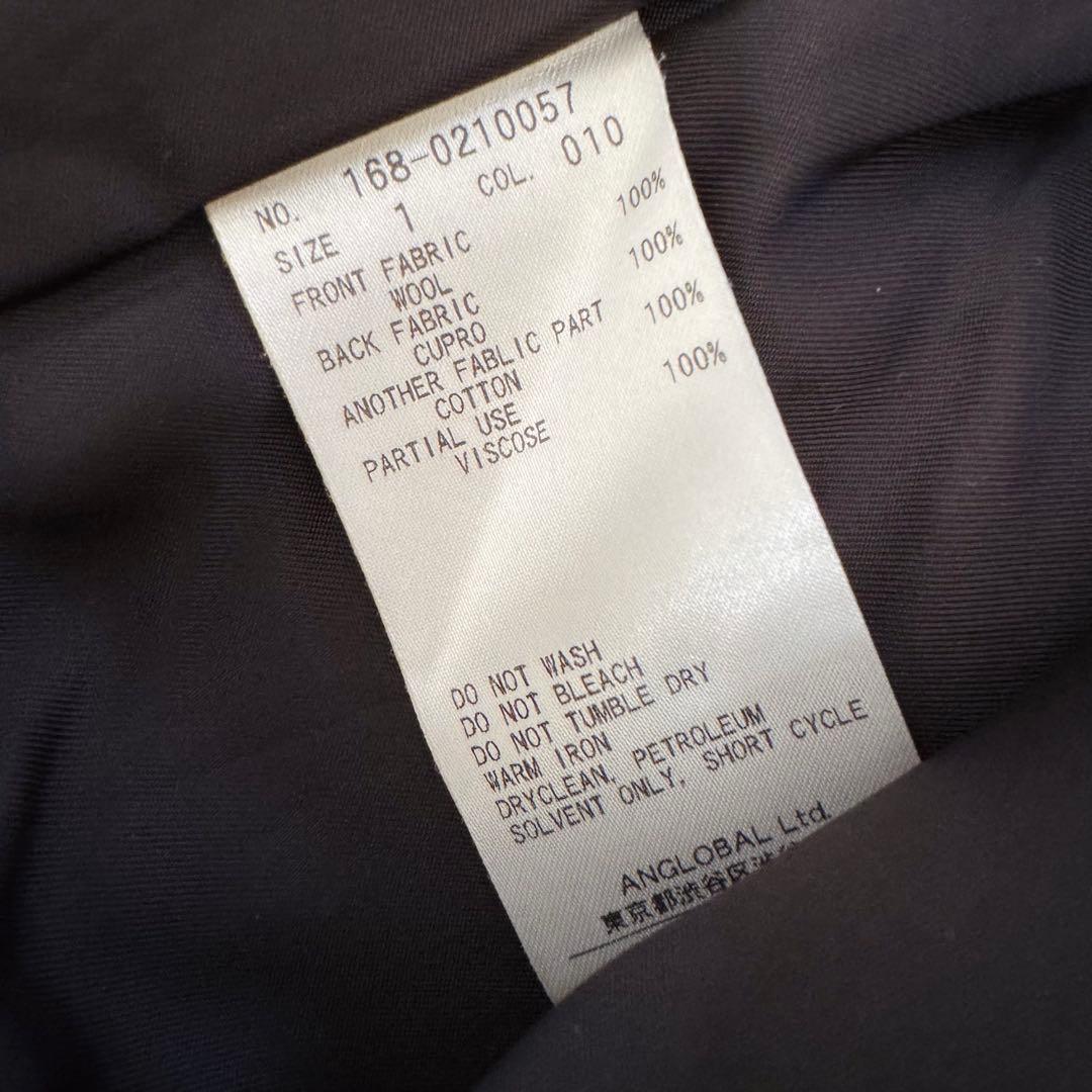 【美品】YLEVE イレーヴ ウールロング チェスターコート ブラック 日本製