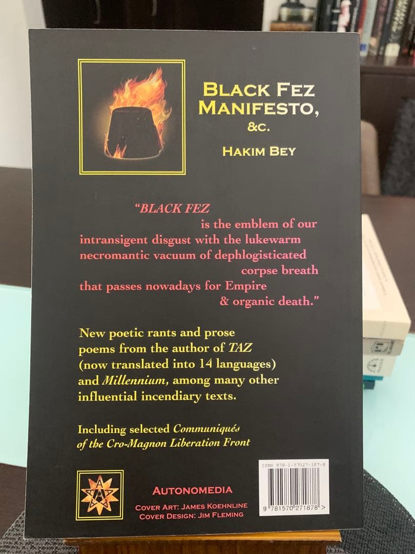 希少　Hakim Bey Black Fez Manifesto, &c.