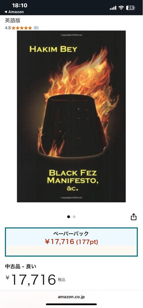 希少　Hakim Bey Black Fez Manifesto, &c.
