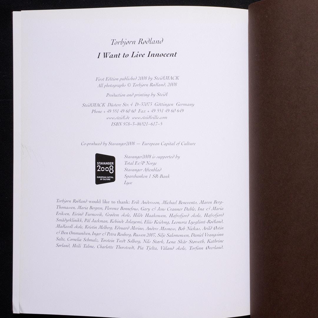 Torbjørn Rødland - I WANT TO LIVE INNOC-