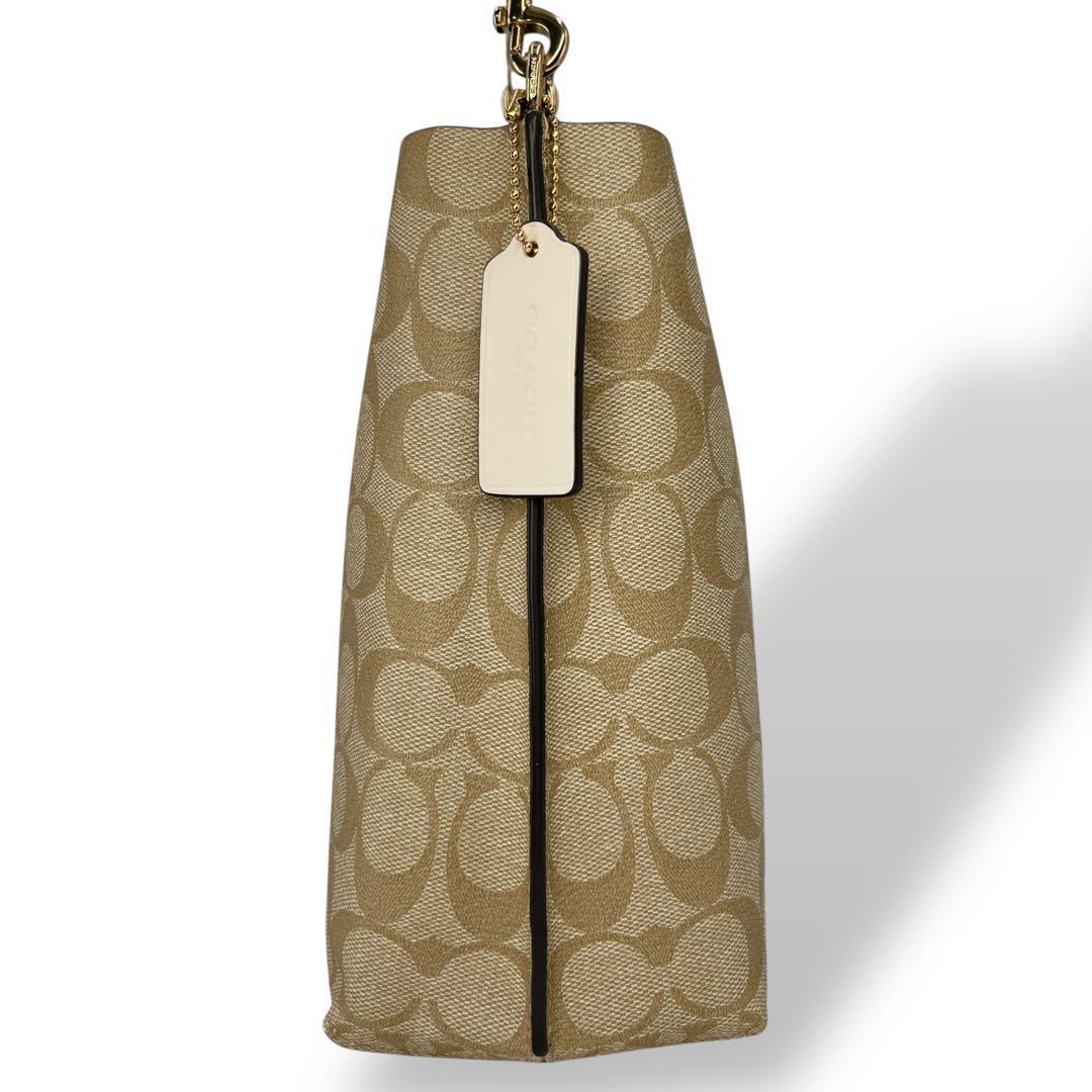 美品　コーチ　モリー　2way ショルダーバッグ　シグネチャー　バケット　レザー