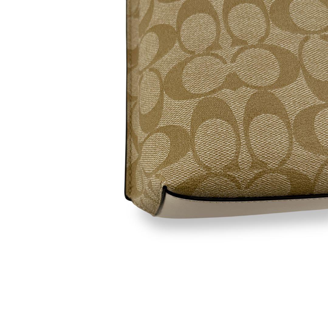 美品　コーチ　モリー　2way ショルダーバッグ　シグネチャー　バケット　レザー