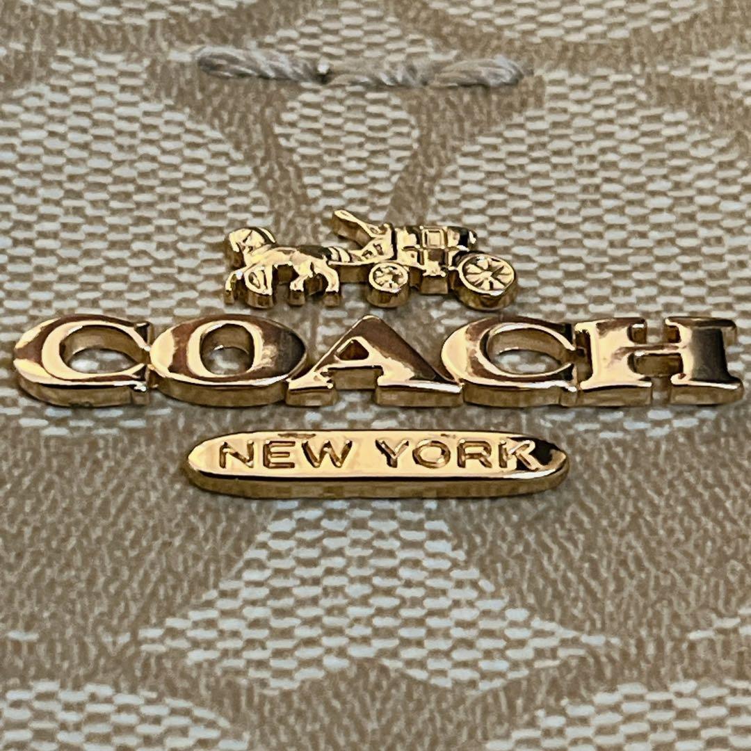 美品　コーチ　モリー　2way ショルダーバッグ　シグネチャー　バケット　レザー