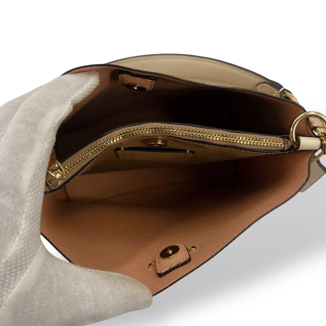 美品　コーチ　モリー　2way ショルダーバッグ　シグネチャー　バケット　レザー